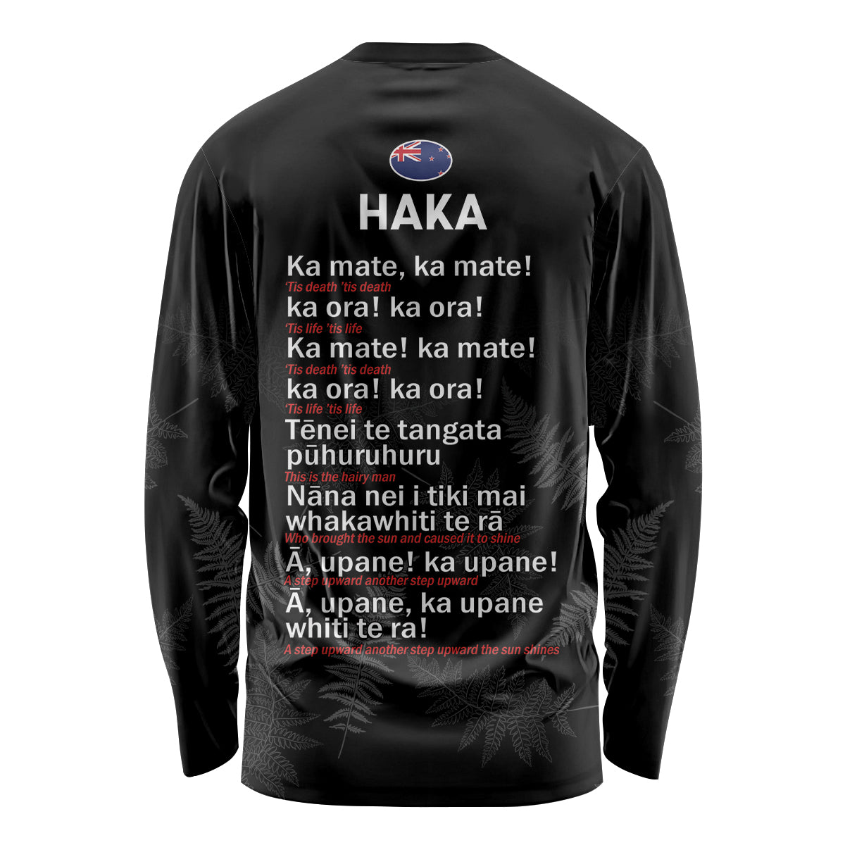 New Zealand Haka Rugby Long Sleeve Shirt 2024 Pacific Go Black Silver Fern LT14 - Polynesian Pride