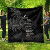 Custom New Zealand Haka Rugby Quilt 2024 Pacific Go Black Silver Fern