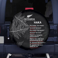 Custom New Zealand Haka Rugby Spare Tire Cover 2024 Pacific Go Black Silver Fern LT14 - Polynesian Pride