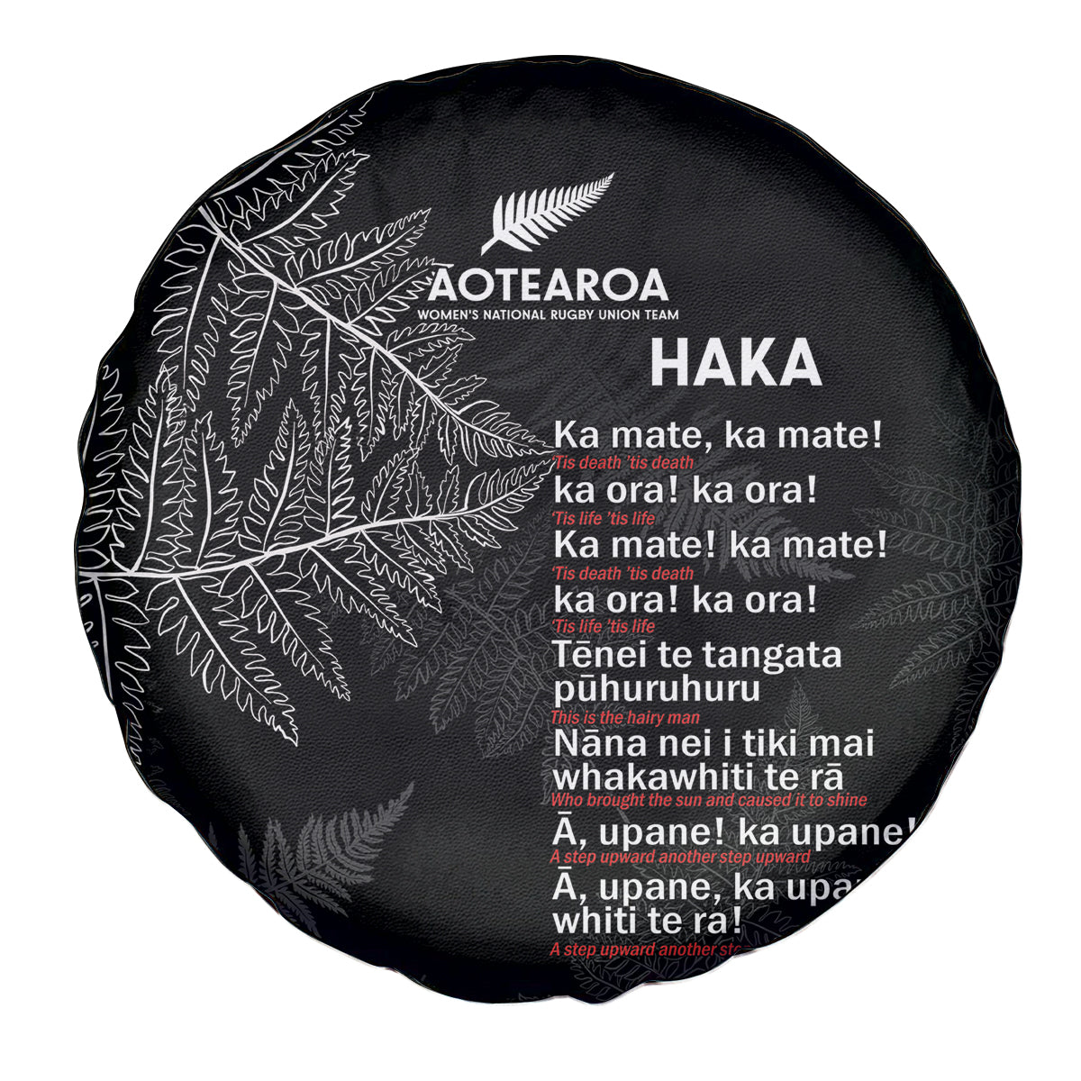 Custom New Zealand Haka Rugby Spare Tire Cover 2024 Pacific Go Black Silver Fern LT14 - Polynesian Pride