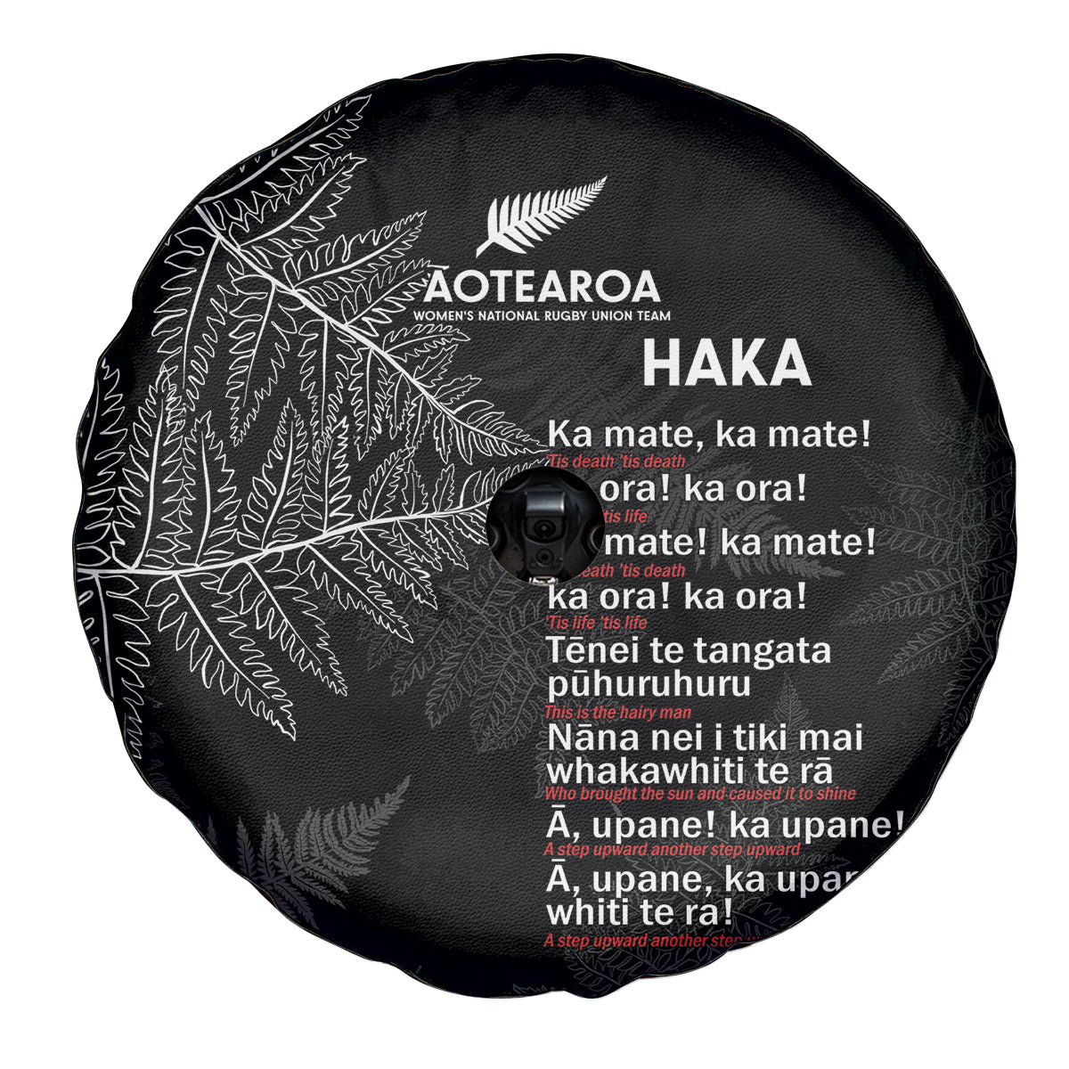 Custom New Zealand Haka Rugby Spare Tire Cover 2024 Pacific Go Black Silver Fern LT14 - Polynesian Pride