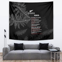 Custom New Zealand Haka Rugby Tapestry 2024 Pacific Go Black Silver Fern LT14 Black - Polynesian Pride