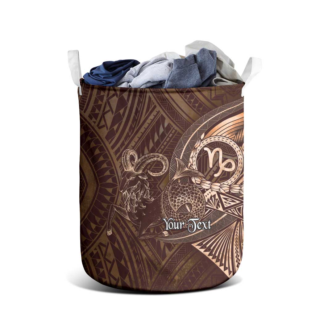 Personalised Polynesia Zodiac Capricorn Laundry Basket Galaxy Polynesian Pattern Chest Tattoo Style LT14 - Polynesian Pride