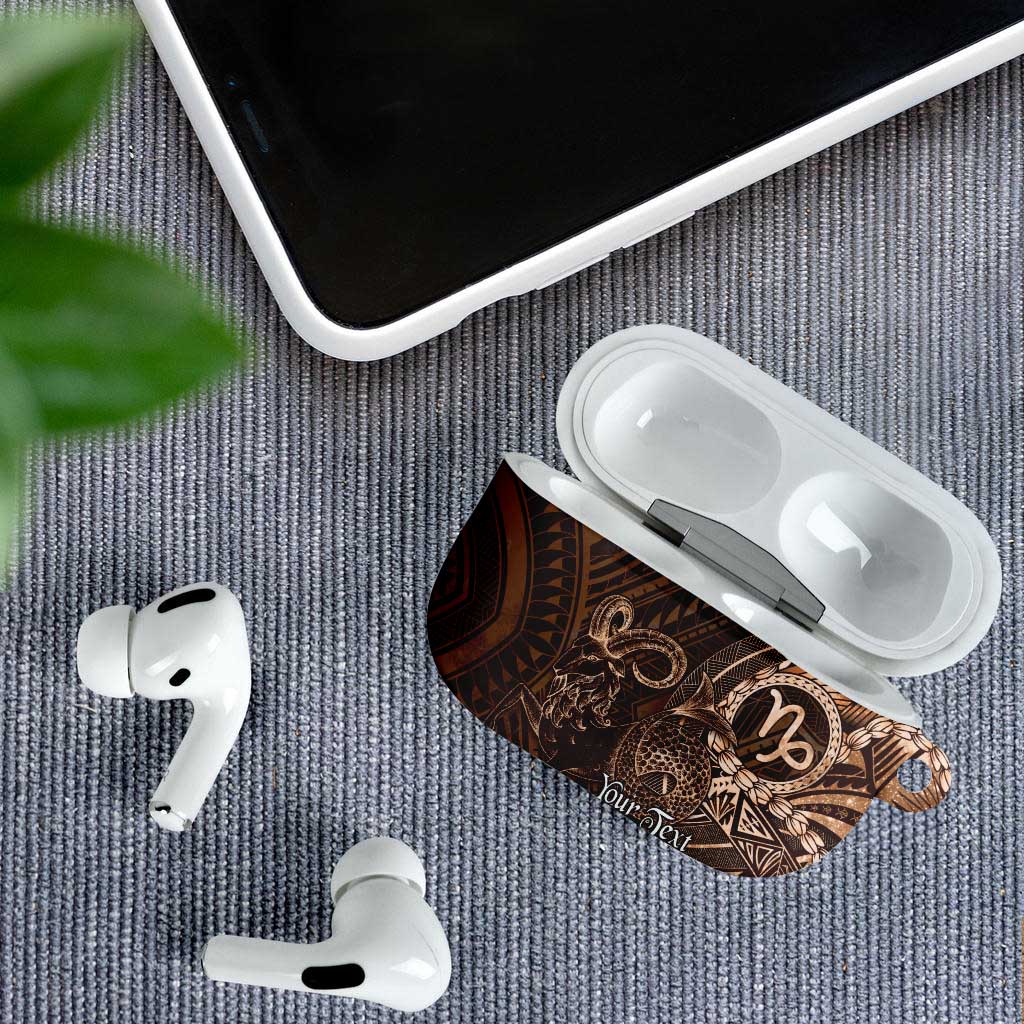 Personalised Polynesia Zodiac Capricorn AirPods Case Galaxy Polynesian Pattern Chest Tattoo Style LT14 - Polynesian Pride