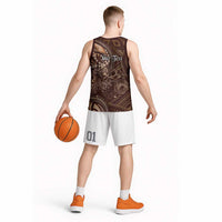 Personalised Polynesia Zodiac Capricorn Basketball Jersey Galaxy Polynesian Pattern Chest Tattoo Style LT14 - Polynesian Pride