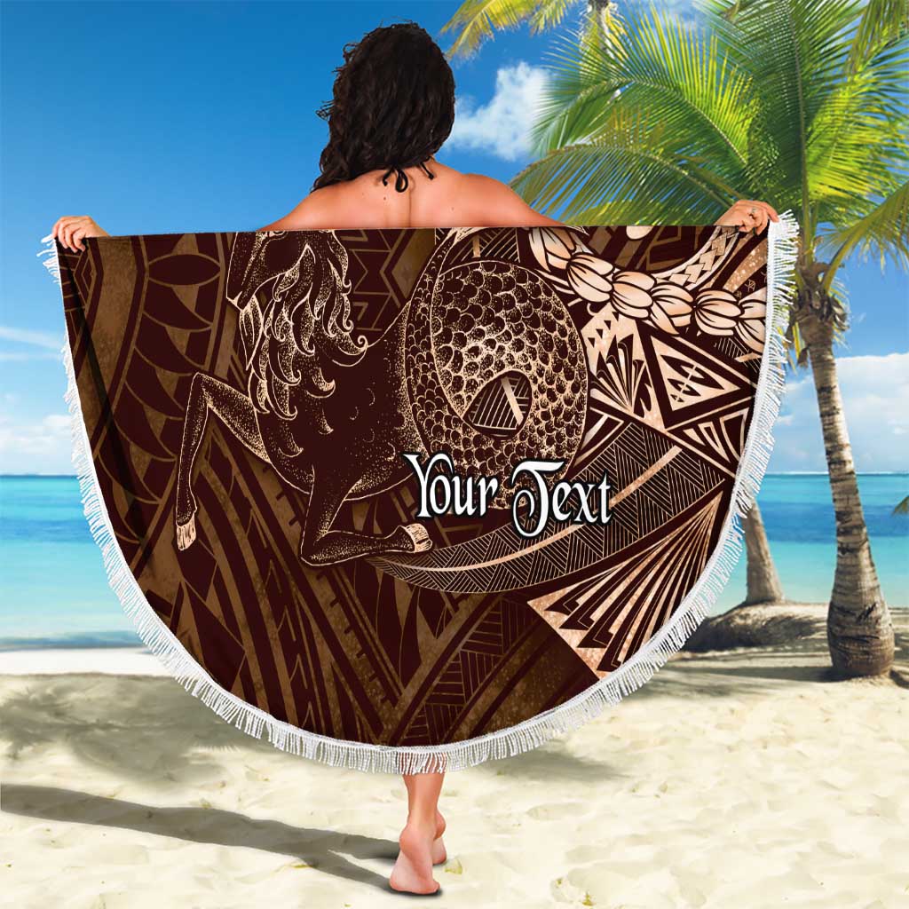 Personalised Polynesia Zodiac Capricorn Beach Blanket Galaxy Polynesian Pattern Chest Tattoo Style LT14 - Polynesian Pride