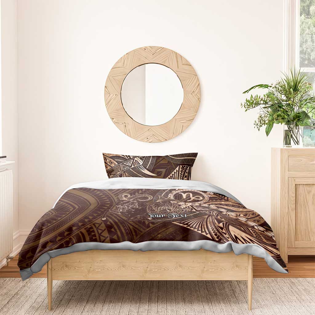 Personalised Polynesia Zodiac Capricorn Bedding Set Galaxy Polynesian Pattern Chest Tattoo Style LT14 - Polynesian Pride