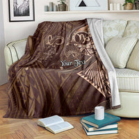 Personalised Polynesia Zodiac Capricorn Blanket Galaxy Polynesian Pattern Chest Tattoo Style