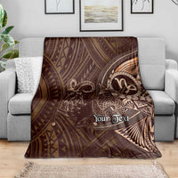 Personalised Polynesia Zodiac Capricorn Blanket Galaxy Polynesian Pattern Chest Tattoo Style