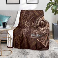Personalised Polynesia Zodiac Capricorn Blanket Galaxy Polynesian Pattern Chest Tattoo Style