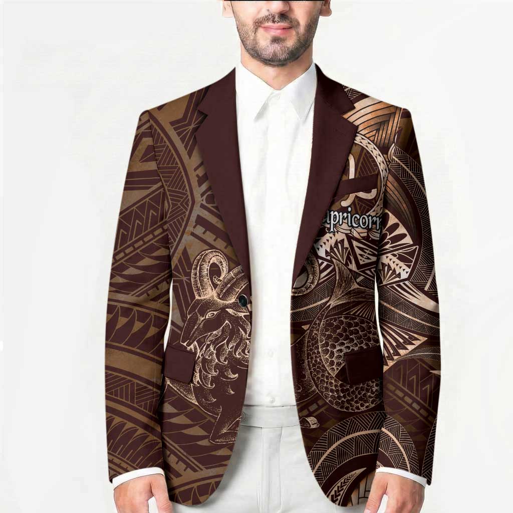 Personalised Polynesia Zodiac Capricorn Blazer Galaxy Polynesian Pattern Chest Tattoo Style LT14 - Polynesian Pride
