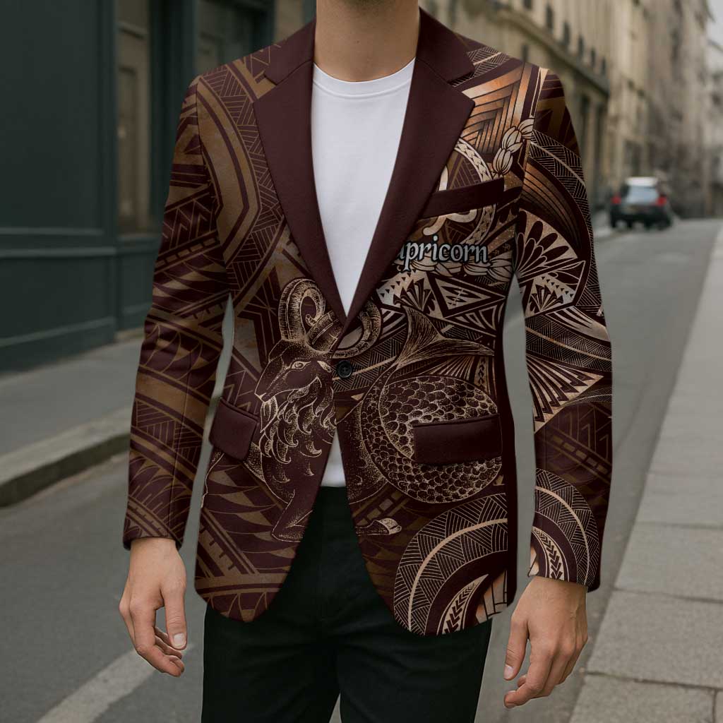 Personalised Polynesia Zodiac Capricorn Blazer Galaxy Polynesian Pattern Chest Tattoo Style LT14 - Polynesian Pride