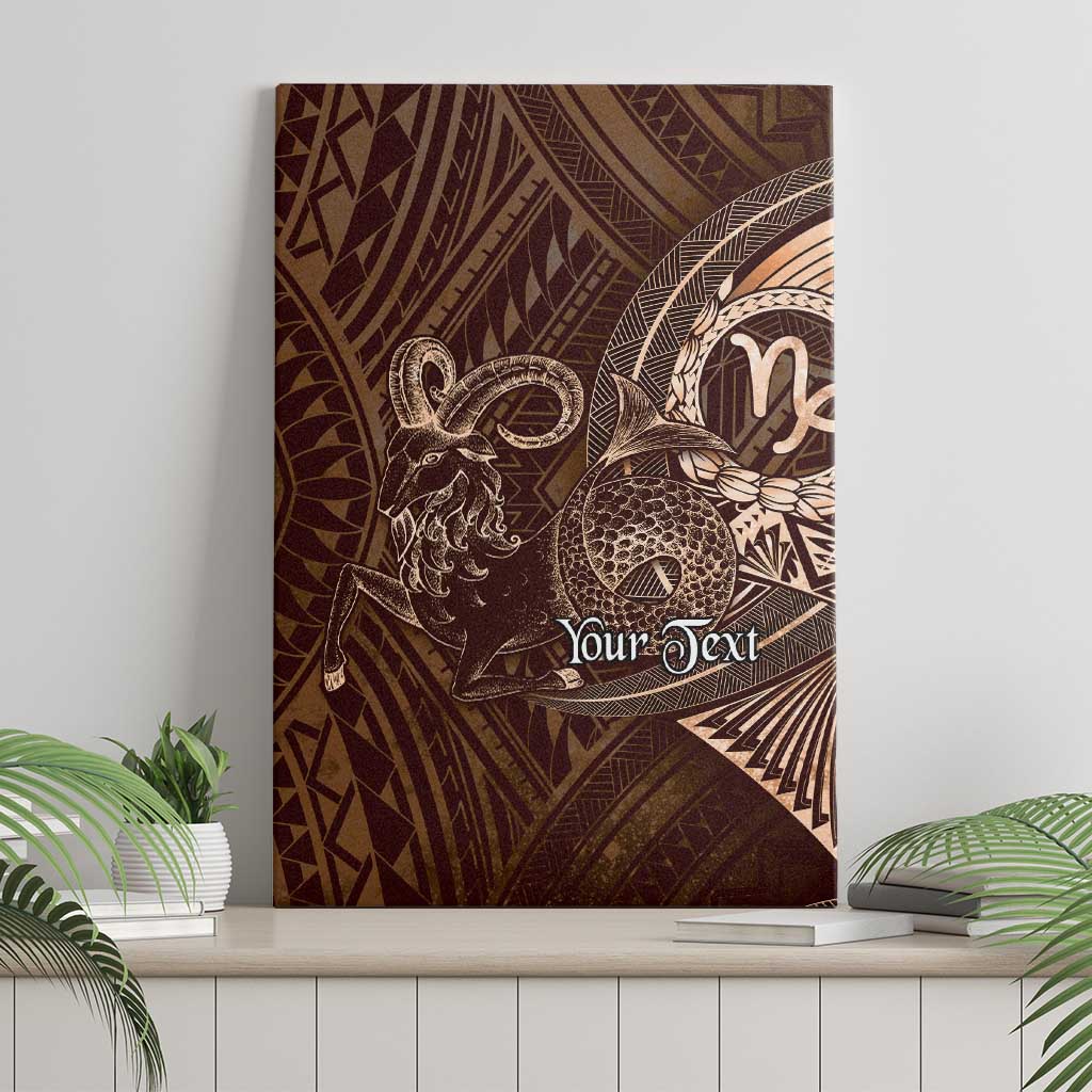 Personalised Polynesia Zodiac Capricorn Canvas Wall Art Galaxy Polynesian Pattern Chest Tattoo Style LT14 - Polynesian Pride