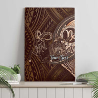 Personalised Polynesia Zodiac Capricorn Canvas Wall Art Galaxy Polynesian Pattern Chest Tattoo Style LT14 - Polynesian Pride