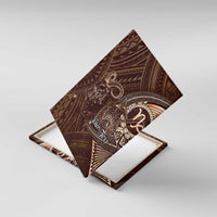 Personalised Polynesia Zodiac Capricorn Canvas Wall Art Galaxy Polynesian Pattern Chest Tattoo Style LT14 With Frame Brown - Polynesian Pride