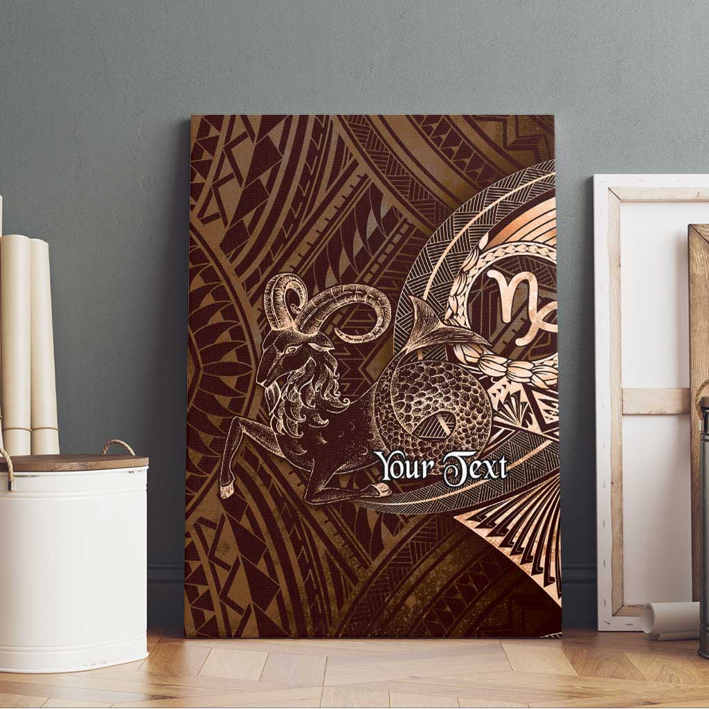 Personalised Polynesia Zodiac Capricorn Canvas Wall Art Galaxy Polynesian Pattern Chest Tattoo Style LT14 - Polynesian Pride