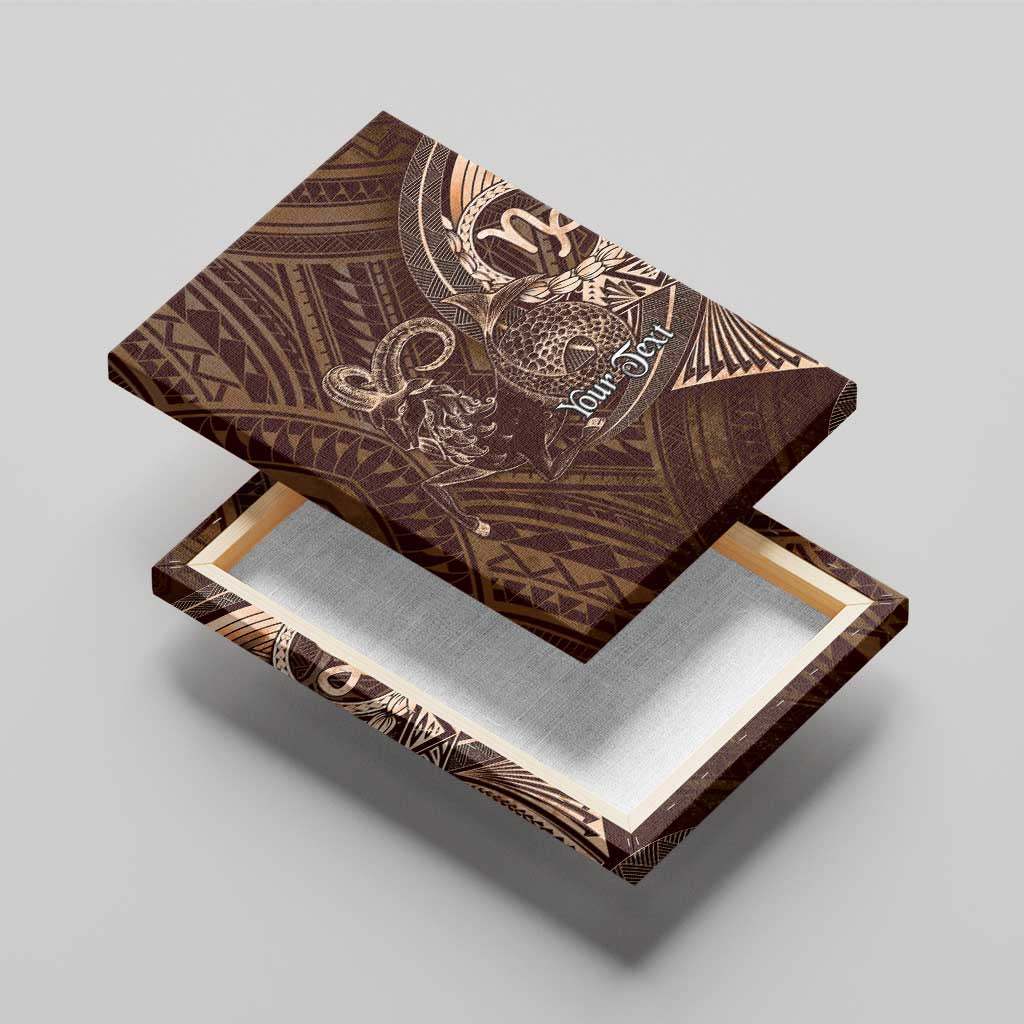 Personalised Polynesia Zodiac Capricorn Canvas Wall Art Galaxy Polynesian Pattern Chest Tattoo Style LT14 - Polynesian Pride