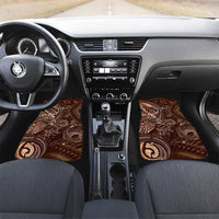 Personalised Polynesia Zodiac Capricorn Car Mats Galaxy Polynesian Pattern Chest Tattoo Style LT14 Set 2pcs - Front Brown - Polynesian Pride