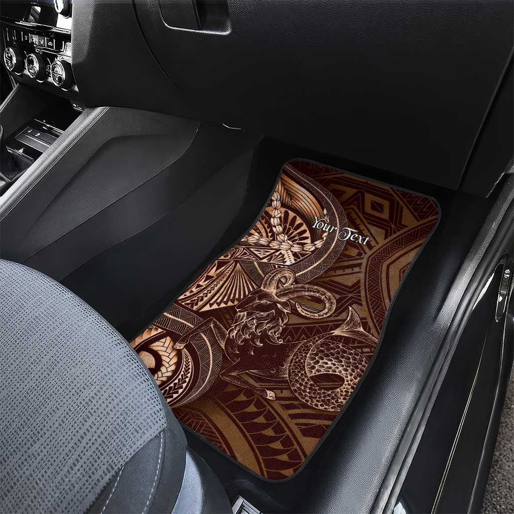 Personalised Polynesia Zodiac Capricorn Car Mats Galaxy Polynesian Pattern Chest Tattoo Style LT14 - Polynesian Pride
