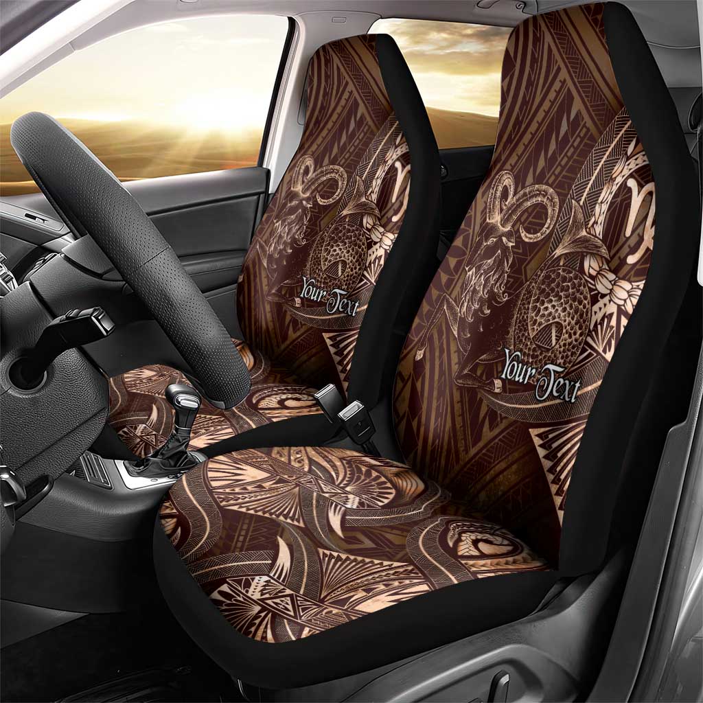 Personalised Polynesia Zodiac Capricorn Car Seat Cover Galaxy Polynesian Pattern Chest Tattoo Style LT14 - Polynesian Pride