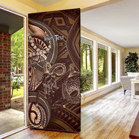 Personalised Polynesia Zodiac Capricorn Door Cover Galaxy Polynesian Pattern Chest Tattoo Style LT14 - Polynesian Pride