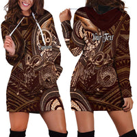 Personalised Polynesia Zodiac Capricorn Hoodie Dress Galaxy Polynesian Pattern Chest Tattoo Style LT14 - Polynesian Pride