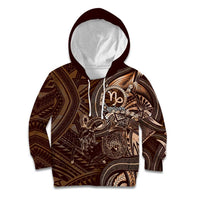 Personalised Polynesia Zodiac Capricorn Kid Hoodie Galaxy Polynesian Pattern Chest Tattoo Style