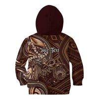 Personalised Polynesia Zodiac Capricorn Kid Hoodie Galaxy Polynesian Pattern Chest Tattoo Style