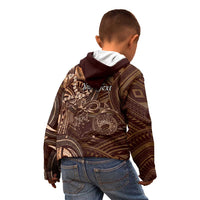 Personalised Polynesia Zodiac Capricorn Kid Hoodie Galaxy Polynesian Pattern Chest Tattoo Style