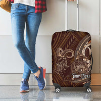 Personalised Polynesia Zodiac Capricorn Luggage Cover Galaxy Polynesian Pattern Chest Tattoo Style