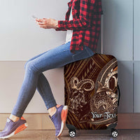 Personalised Polynesia Zodiac Capricorn Luggage Cover Galaxy Polynesian Pattern Chest Tattoo Style