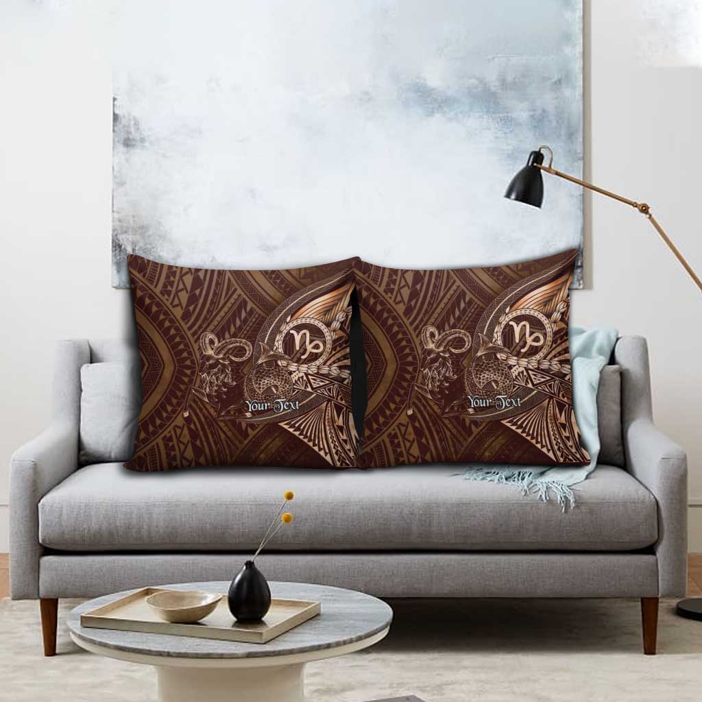 Personalised Polynesia Zodiac Capricorn Pillow Cover Galaxy Polynesian Pattern Chest Tattoo Style LT14 - Polynesian Pride