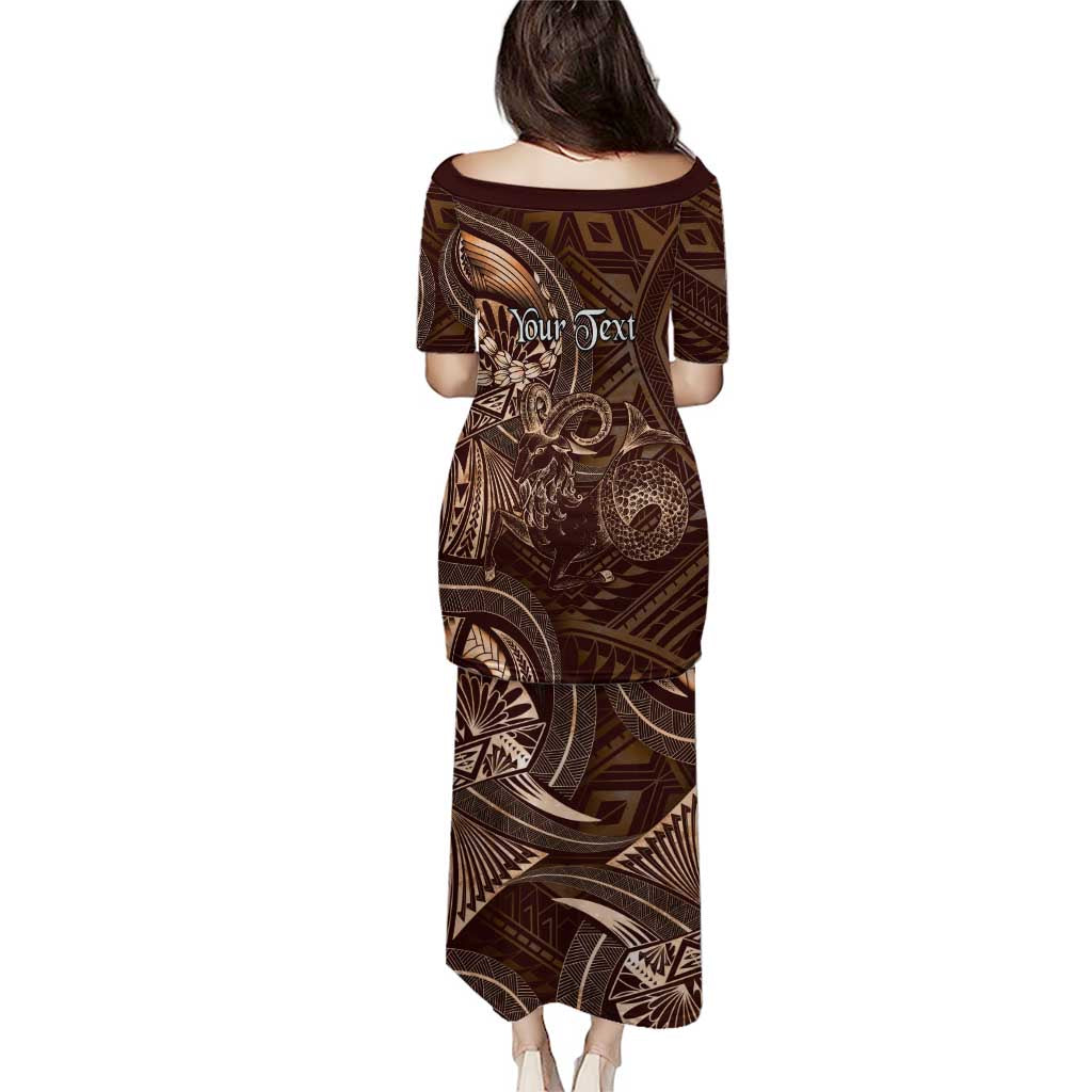 Personalised Polynesia Zodiac Capricorn Puletasi Galaxy Polynesian Pattern Chest Tattoo Style LT14 - Polynesian Pride
