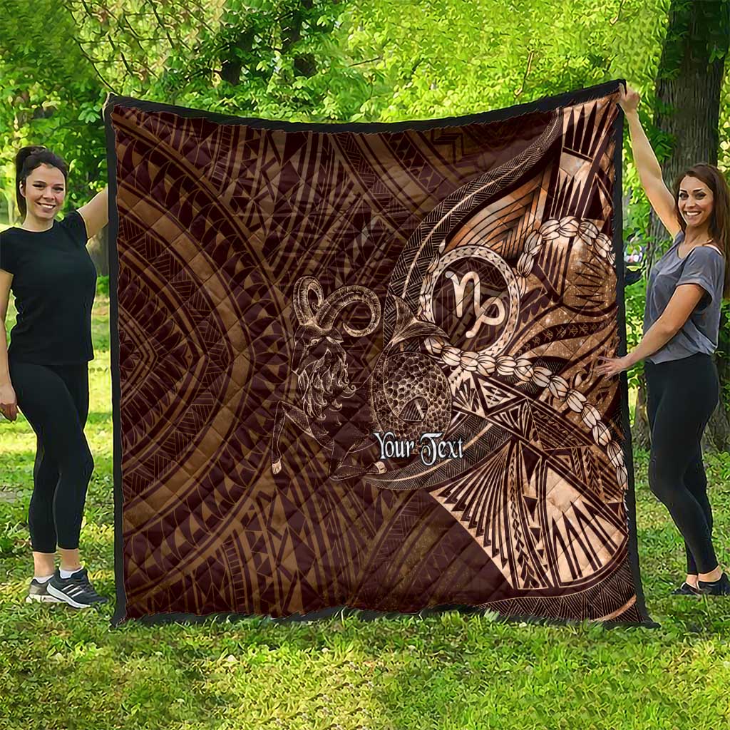 Personalised Polynesia Zodiac Capricorn Quilt Galaxy Polynesian Pattern Chest Tattoo Style LT14 - Polynesian Pride