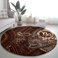 Personalised Polynesia Zodiac Capricorn Round Carpet Galaxy Polynesian Pattern Chest Tattoo Style LT14 - Polynesian Pride
