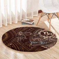 Personalised Polynesia Zodiac Capricorn Round Carpet Galaxy Polynesian Pattern Chest Tattoo Style LT14 - Polynesian Pride