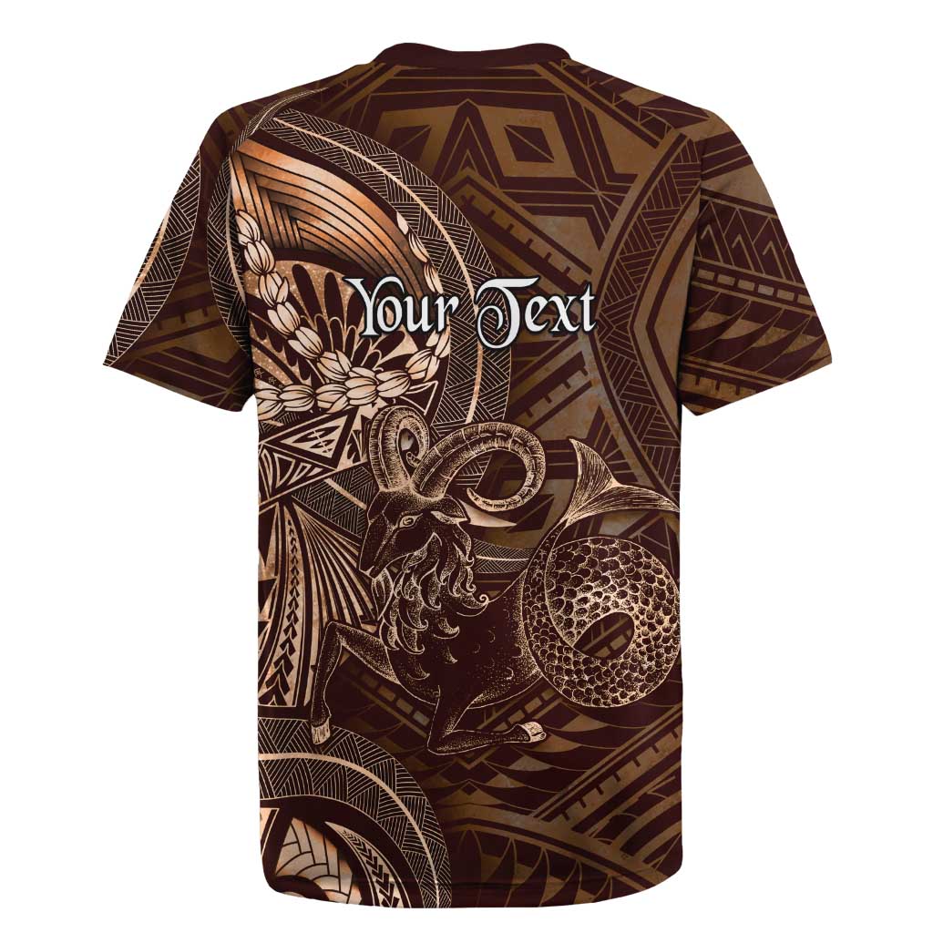 Personalised Polynesia Zodiac Capricorn Rugby Jersey Galaxy Polynesian Pattern Chest Tattoo Style LT14 - Polynesian Pride