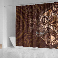 Personalised Polynesia Zodiac Capricorn Shower Curtain Galaxy Polynesian Pattern Chest Tattoo Style LT14 - Polynesian Pride