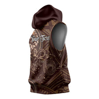 Personalised Polynesia Zodiac Capricorn Sleeveless Hoodie Galaxy Polynesian Pattern Chest Tattoo Style LT14 - Polynesian Pride