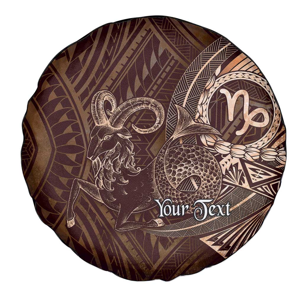 Personalised Polynesia Zodiac Capricorn Spare Tire Cover Galaxy Polynesian Pattern Chest Tattoo Style LT14 - Polynesian Pride
