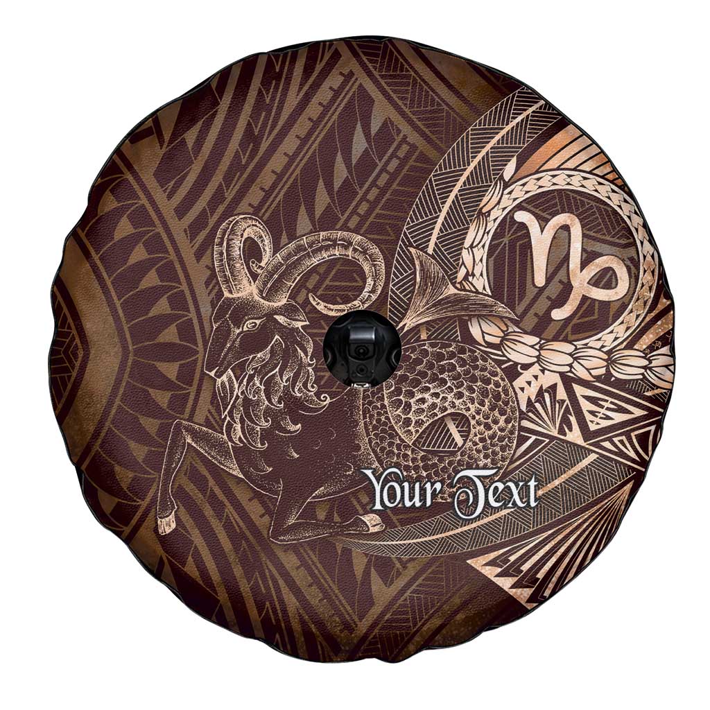 Personalised Polynesia Zodiac Capricorn Spare Tire Cover Galaxy Polynesian Pattern Chest Tattoo Style LT14 - Polynesian Pride