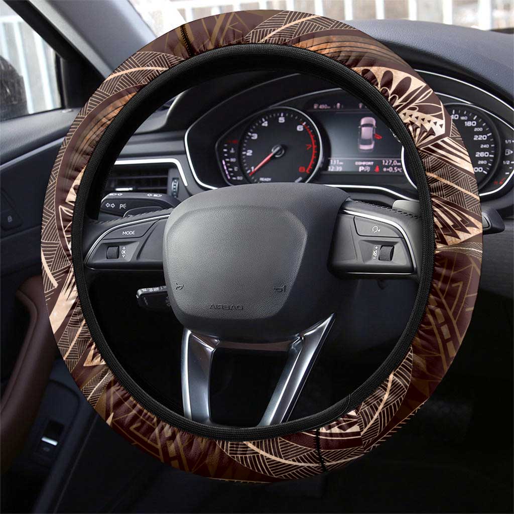 Polynesia Zodiac Capricorn Steering Wheel Cover Galaxy Polynesian Pattern Chest Tattoo Style LT14 - Polynesian Pride