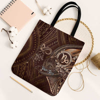 Personalised Polynesia Zodiac Capricorn Tote Bag Galaxy Polynesian Pattern Chest Tattoo Style LT14 Black Strap One Size Brown - Polynesian Pride