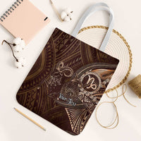 Personalised Polynesia Zodiac Capricorn Tote Bag Galaxy Polynesian Pattern Chest Tattoo Style LT14 White Strap One Size Brown - Polynesian Pride