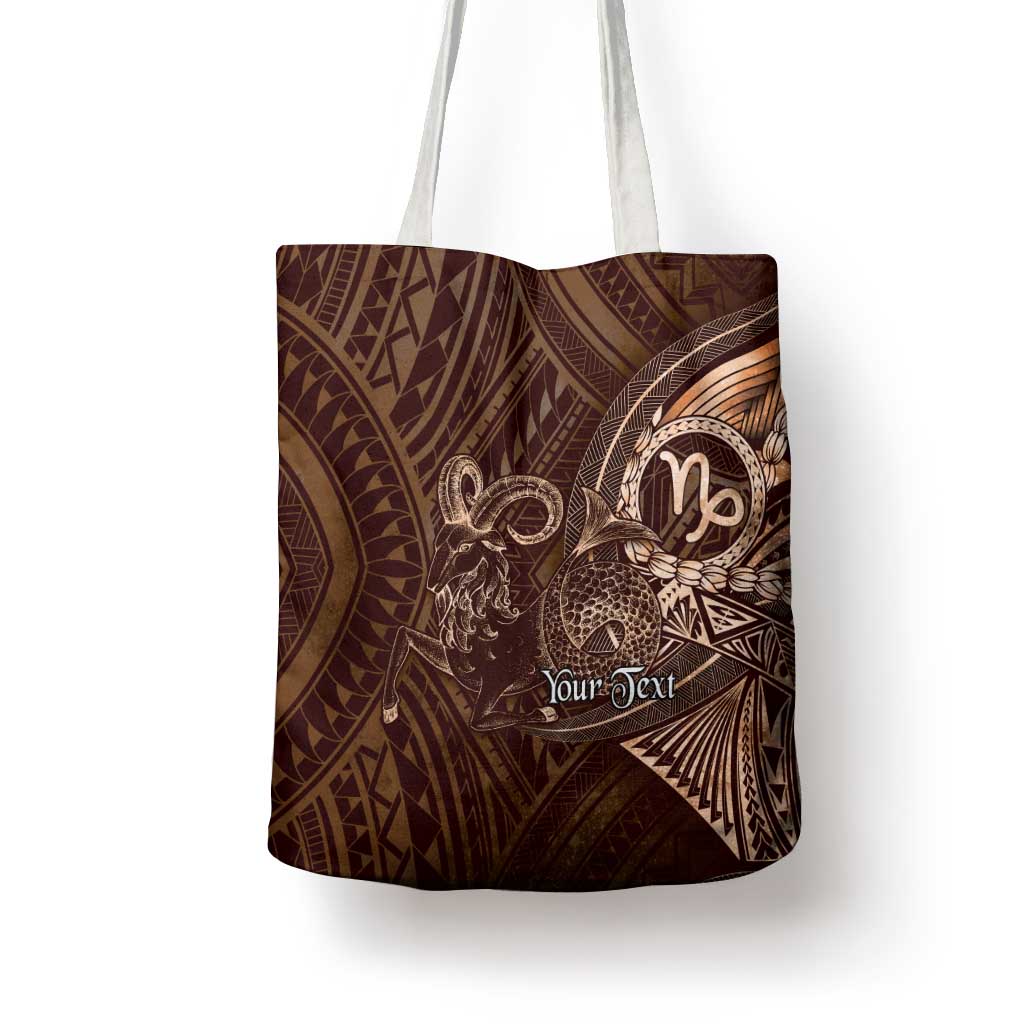 Personalised Polynesia Zodiac Capricorn Tote Bag Galaxy Polynesian Pattern Chest Tattoo Style LT14 - Polynesian Pride