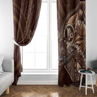 Personalised Polynesia Zodiac Capricorn Window Curtain Galaxy Polynesian Pattern Chest Tattoo Style LT14 - Polynesian Pride