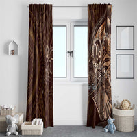 Personalised Polynesia Zodiac Capricorn Window Curtain Galaxy Polynesian Pattern Chest Tattoo Style LT14 - Polynesian Pride