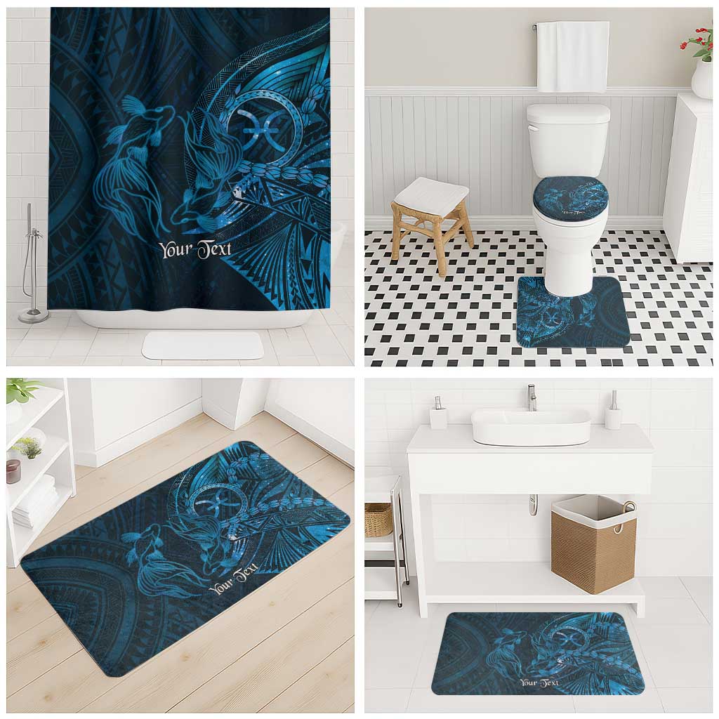 Personalised Polynesia Zodiac Pisces Bathroom Set Galaxy Polynesian Pattern Chest Tattoo Style LT14 - Polynesian Pride