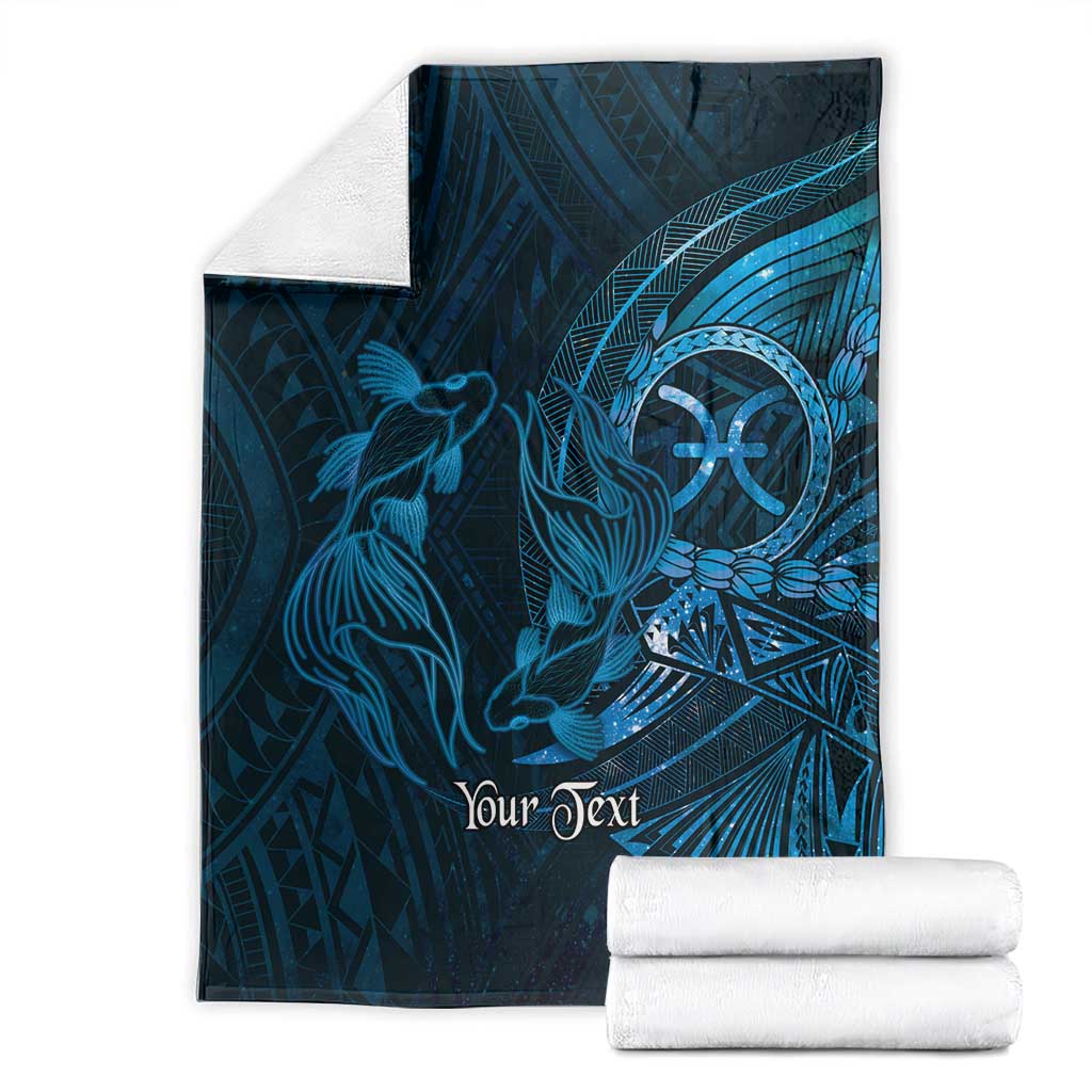 Personalised Polynesia Zodiac Pisces Blanket Galaxy Polynesian Pattern Chest Tattoo Style LT14 - Polynesian Pride