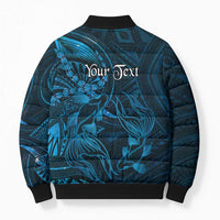 Personalised Polynesia Zodiac Pisces Bomber Puffer Jacket Galaxy Polynesian Pattern Chest Tattoo Style LT14 - Polynesian Pride